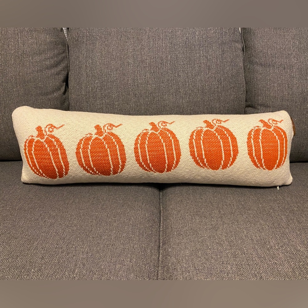 Well Dressed Home Pumpkin Bolster Pillow Cover 32x10